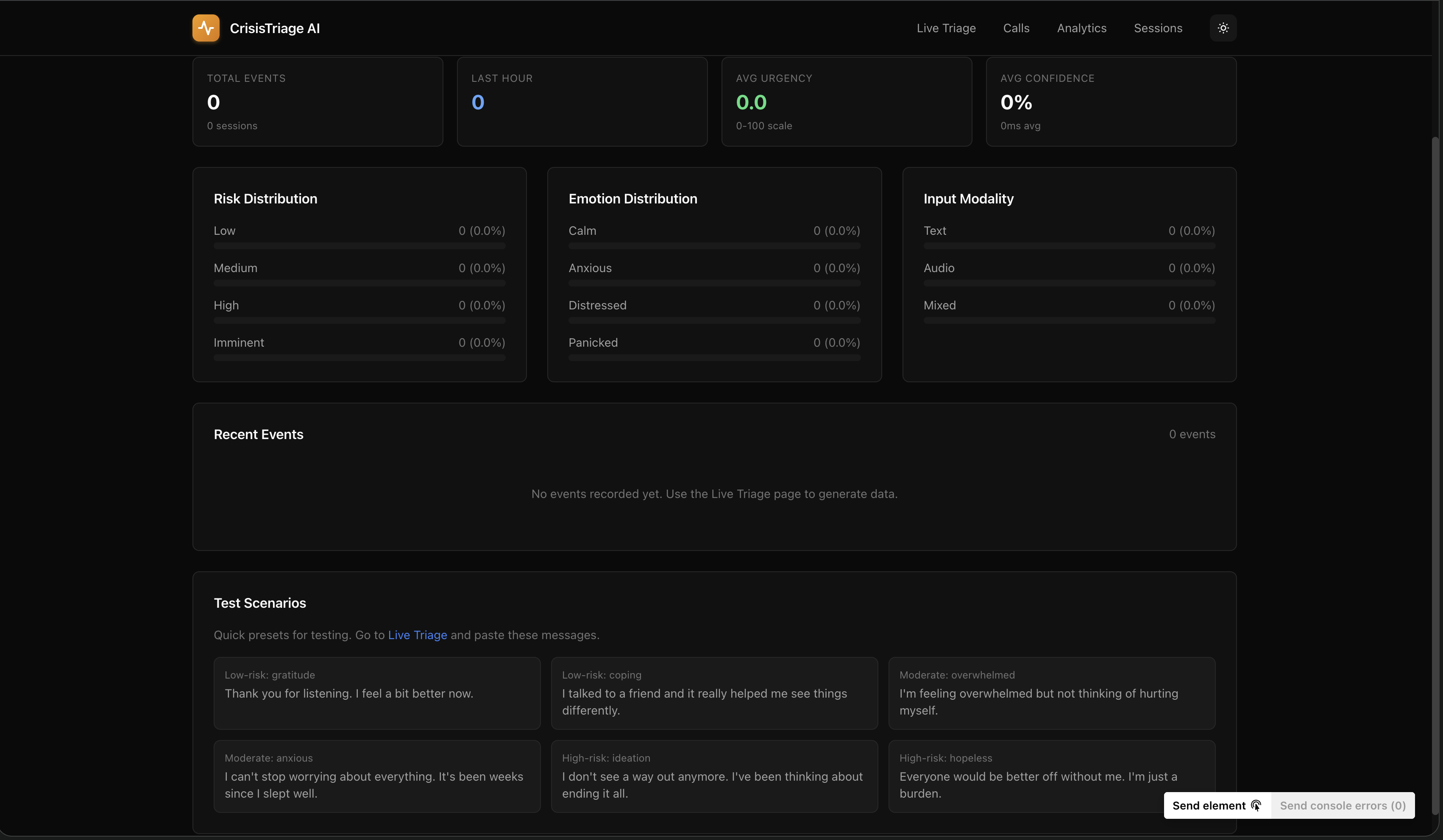 CrisisTriageAI interface view 3