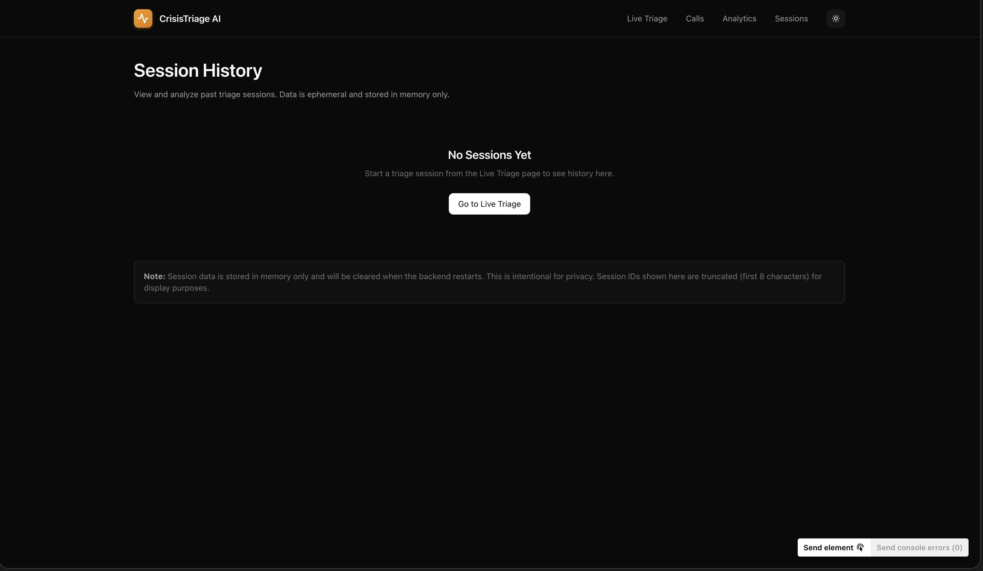 CrisisTriageAI interface view 4